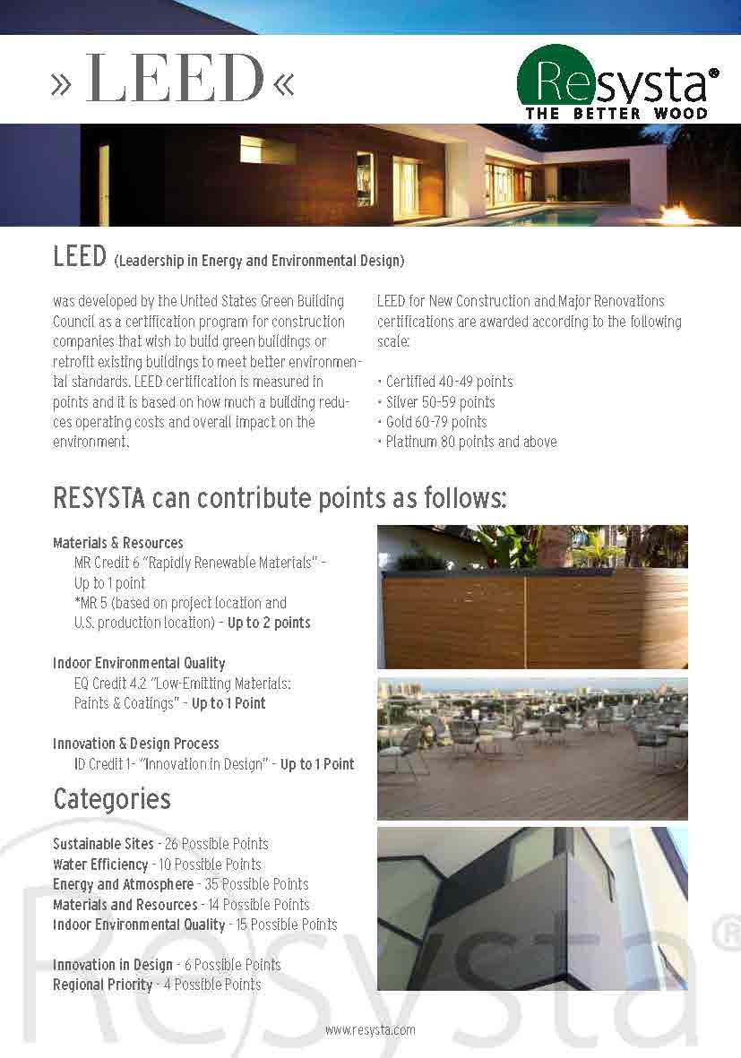 Resysta LEED Green Building Certification