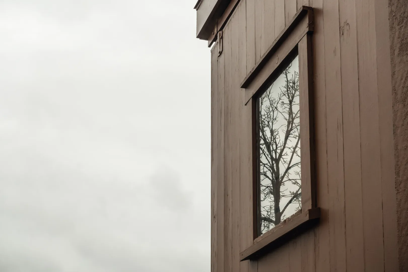 Wood siding on house