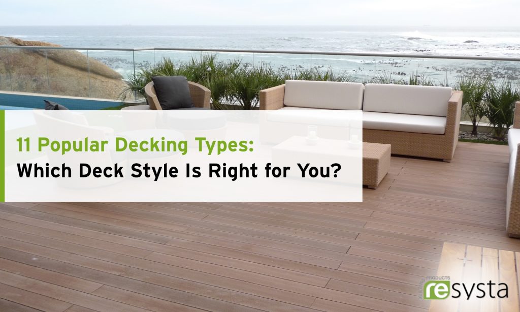 Outdoor lounge area on a deck made of Resysta