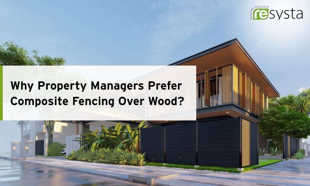 Contemporary home featuring Resysta composite fencing as a durable wood alternative