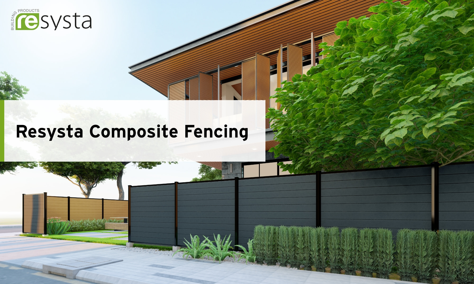 Resysta composite fencing solution providing privacy and long-term durability in residential spaces 