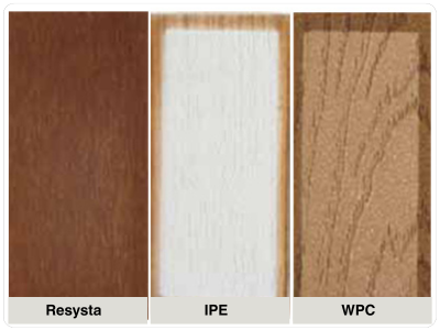 What Resysta, IPE, and WPC look like after aging